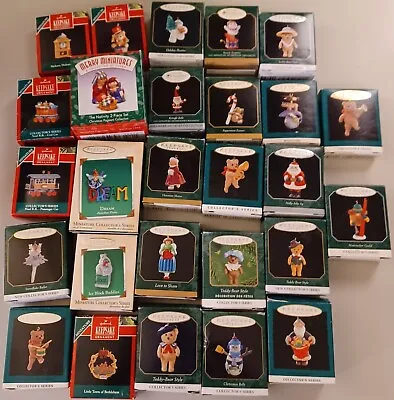 Hallmark Lot Of 21 Christmas Ornaments #30 Merry Miniatures • $34.95