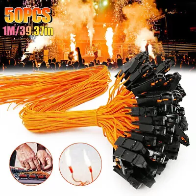 50pcs 39.37in/1M Electric Connecting Wire For Fireworks Firing System Igniter • $20.48