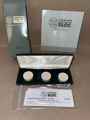 Vintage Magna Bloc Set Of 3 Therapeutic Magnets & Adhesive Pads With Box • $30