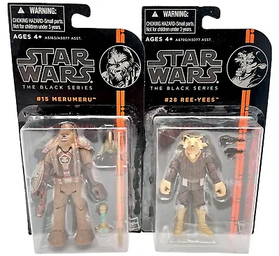 Star Wars Black Series #15 Merumeru And #28 ReeYees 3.75  Damaged Packaging 2013 • $69.99