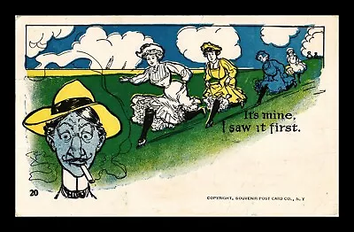 Dr Jim Stamps Us Comic Women Running After Man Its Mine Antique Postcard • $0.31