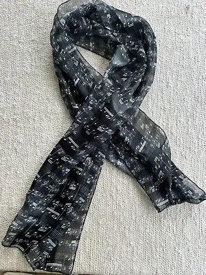 Polyester Music Note Scarf  • $14.50