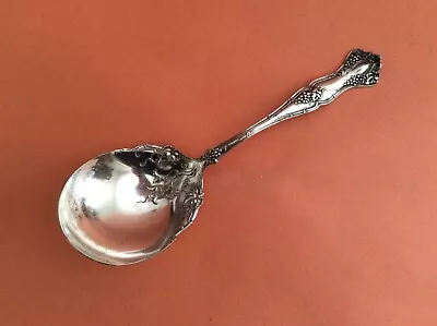 Antique 1904 Rogers Vintage Grape Silverplte Berry Serving Spoon No Mono Nouveau • $15