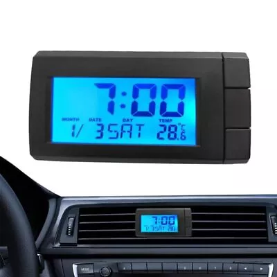 Digital Display Car Thermometer ABS Digital Calendar New Car Clock  Car • £5.87