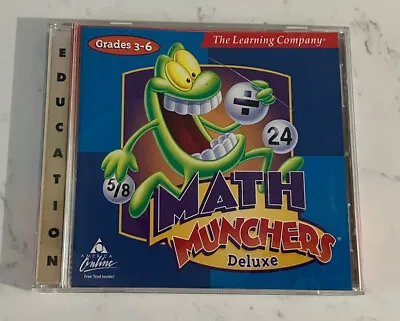 Math Munchers Deluxe Cd-rom The Learing Company Grades 3-6 Windows & Mac Tested • $6.50