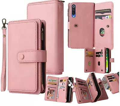 Xiaomi Mi 9 Se Sude Multifunction Wallet Case 15 Cards & Zipper • $17.95