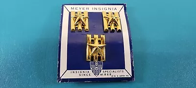 Vintage 3 Mexico Mexican Army Insignia Captain Bars Pin And Hat Badge N.S. Meyer • $12.99