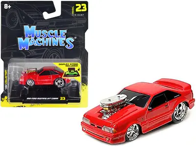 1/64 Muscle Machines 1993 Ford Mustang SVT Cobra Diecast Model Car Red 15563 RD • $7.15