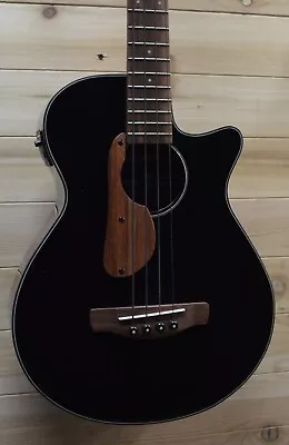 New Ibanez AEGB24EBKH Acoustic Bass Guitar Black • $449.99