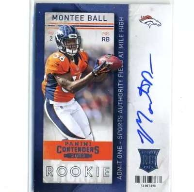 Montee Ball 2013 Panini Contenders Rookie Certified Autograph Auto Card 229 • $4.77