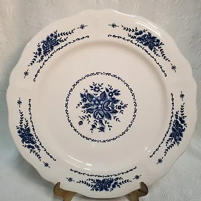 MAYHILL Federalist Ironstone Chop Platter 12 3/8  Round Blue Floral Scalloped  • $16