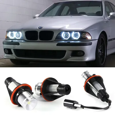 2x LED Angel Eyes Halo DRL Front Side Parking Light Bulbs For BMW E39 E60 E61 M5 • $15.19
