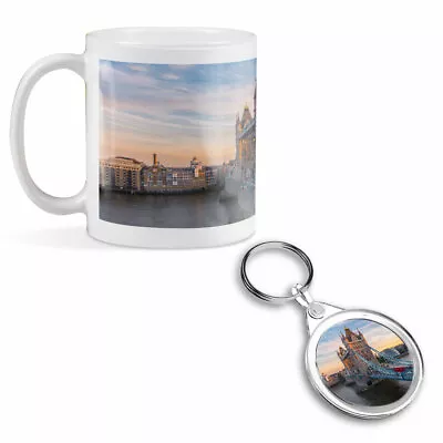 Mug & Round Keyring Set - Tower Bridge London England UK Britain  #24317 • £9.99