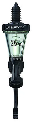 £9.99 • Buy Solo Professional 25ml Spirit Measure Black Optic Pub Bar Beaumont Drink