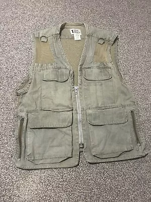 Trail Designs Canvas Mesh Fishing Vest Men’s Small Lots Of Pockets • $20