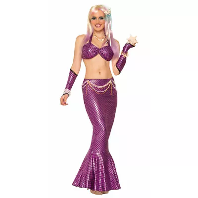 Pink Mermaid Fin Skirt Flare Little Fish Tail Long Costume Bottom Adult • $40.55