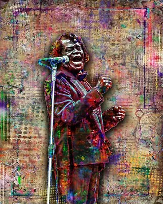 JAMES BROWN Pop Art 8x10in Poster GODFATHER OF SOUL Art Print Free Shipping US • $16.99