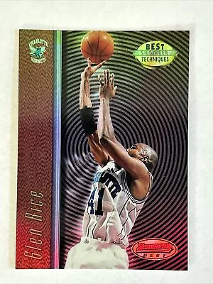 1997-98 Bowmans Best Best Shooter Techniques Refractor T6 Glen Rice Hornets • $2.68