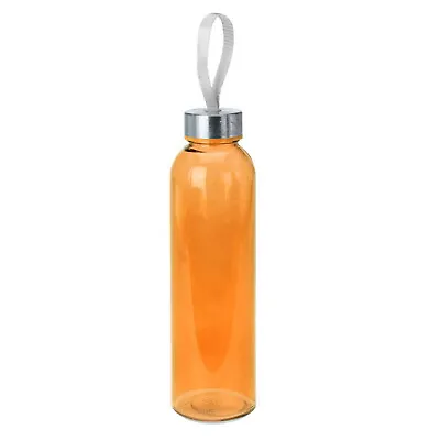 £6.99 • Buy Glass Water Bottle 500ml Drinking Sports Gym Colour Outdoor Leakproof Screw Cap