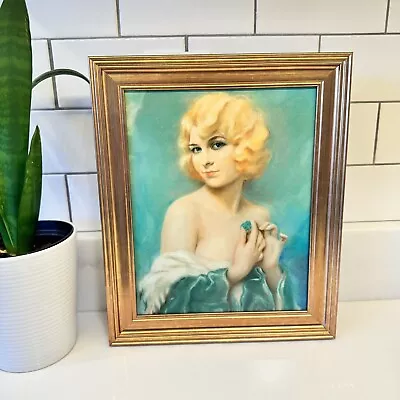 FRAMED Print Art Deco Art Nouveau Great Gatsby Pin Up Art Vintage Glamour • $34.99