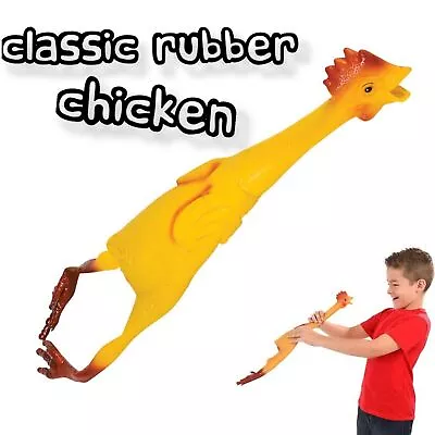 21  Large Rubber Chicken Bird Joke Prank Funny Chick Hen Party Gag Gift Dog Toy • $10.94