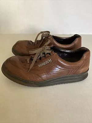 Mephisto Match Runoff Men’s US 10 Brown Leather Comfort Walking Shoes • $40