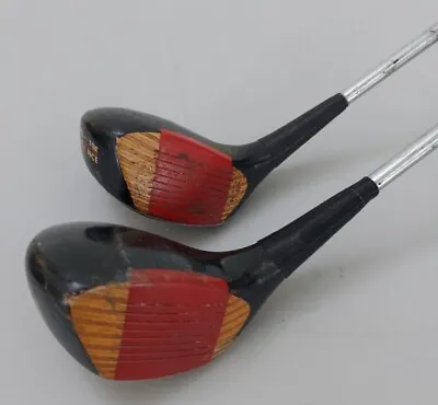 PING Karsten 1 ＆ 3 Golf Clubs Set RH Wood Vtg Steel Shaft GripRite Heel Toe Bal • $20.79