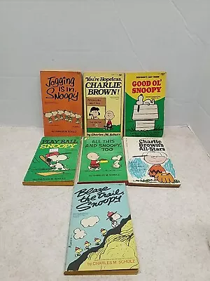 Vintage Snoopy Charles Schulz Peanuts Snoopy Paperbacks Lot Of 7 • $15.75