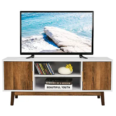 Modern TV Stand For For TVs Up To 50  Media Console Entertainment Center W/Shelf • £56.95