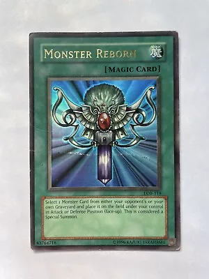 Monster Reborn LOB-118 HP/Damaged Ultra Rare Unlimited Yu-Gi-Oh! TCG • $9.99