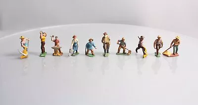 Assorted Vintage Cast Metal Farm Worker Figures [10] • $12.45