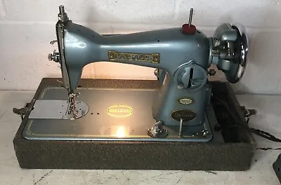 Vintage Deluxe Precision Sewing Machine Japan Model CB La Salle Turquoise Blue • $134.96