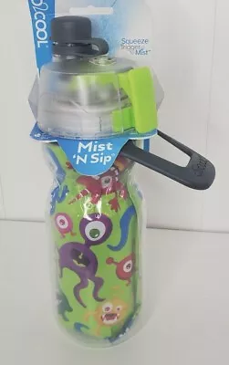 02Cool Green Monsters Mist 'N Sip Drink Bottle - Mist Monster Design 12oz • $14