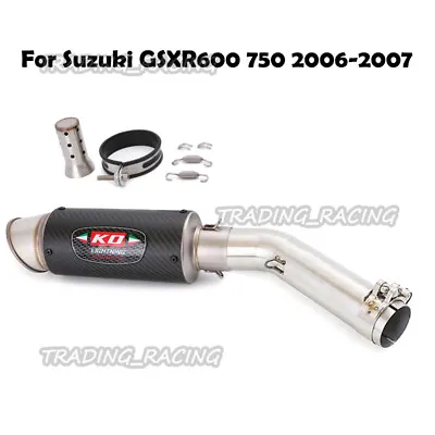 For Suzuki GSXR600 GSXR750 2006 2007 Modified Mufflers Silencer Exhaust Mid Pipe • $134
