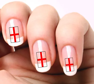 20 Nail Art Decals Transfers Stickers #248 England Flag Saint George Cross • £1.99