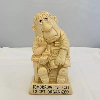 Vintage Wallace Berrie & Co Figurine Tomorrow I've Got To Get Organized 1974 USA • $14