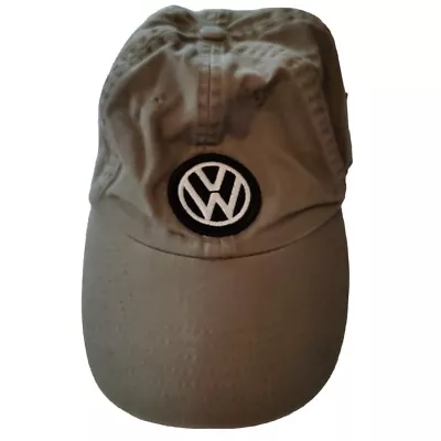 VOLKSWAGEN Khaki Green BASEBALL CAP HAT OFFICIAL DRIVER GEAR VW Red STRAP BACK • $14.99