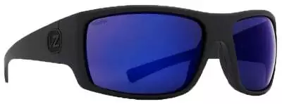 Von Zipper Suplex Sunglasses - Black Satin / Wildlife Blue Flash Polarized - New • $190