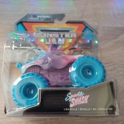 Monster Jam 1/64 Diecast Monster Trucks Purple Sparkle Smash • $5