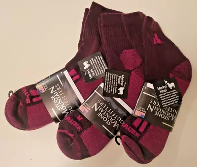 3 Pair Eddie Bauer Quarter Merino Wool Golf Hiking Camping Socks Large L 10-12 • $17.95