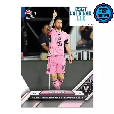 🚀 LIONEL MESSI 2024 MLS Topps Now #31 Celebrates Return PRESALE Inter Miami CF • $5.35