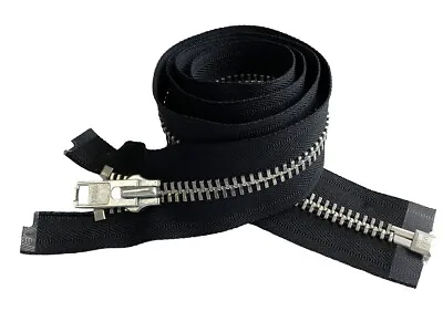 YKK #10 Aluminum Metal Separating Zippers Extra Heavy Duty Jacket Made In USA • $12.95