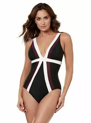 Miraclesuit Spectra Trilogy One-Piece Swimsuit Size UK 14 • £89.99