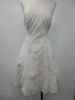 SHOSHANNA Women's 100% Cotton Skirt Sleeveless White Sheath Dress Size 2 • $17.50