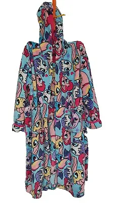 Kids Fleece Hooded My Little Pony Dressing Gown Age Size 7-8 Verygood Condition • £2.39
