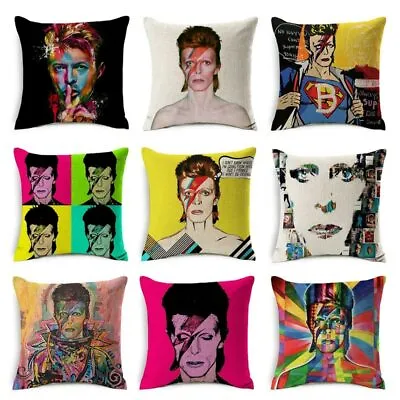 Europe American Rock POP Style Colourful David Bowie Cushion Cover Decorative • $8.79
