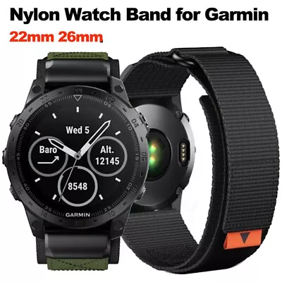 Watch Band For Garmin 7X 6X Pro 5 5X 3 3HR S70 S60 Quick Fit Rugged Nylon Strap • $19.89