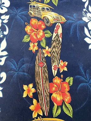 Dean Miller Standard Pillowcase Hawaiian Island Prints Woody Surfboards Hibiscus • $7.88