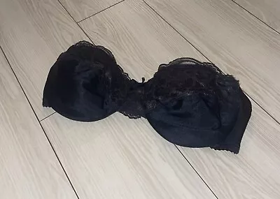 Vintage Vtg Vassarette 74-152 Strapless Soft Cup Bra Lace UW Womens 36C Black • $29.95