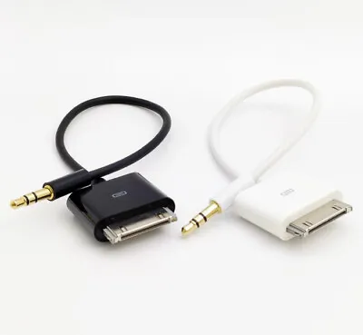 30pin Male To Audio 3.5mm Dock Adapter Cable Car AUX Jack For IPhone IPad IPod • £5.99